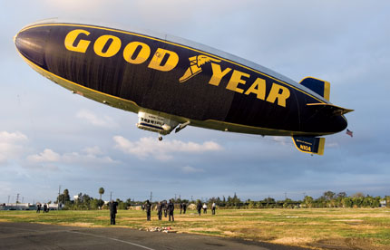 Goodyear Blimp - We don't mind sharing the airspace