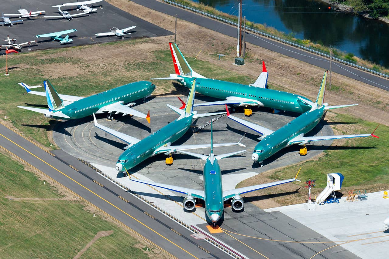 Boeing 737 Max's at Renton Airport