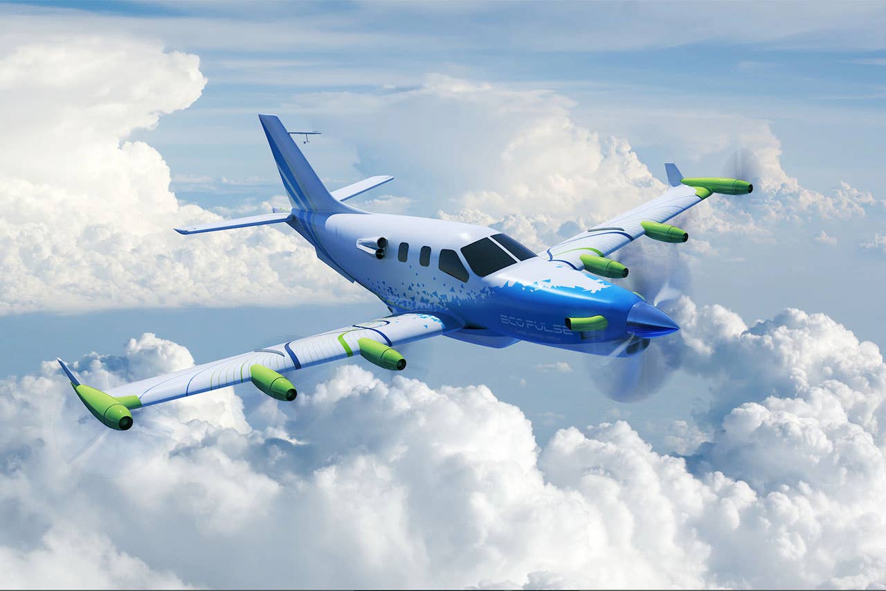 Daher's announcement of the EcoPulse is one of the top headlines from the Aviation world. Artist’s rendition courtesy of Daher.