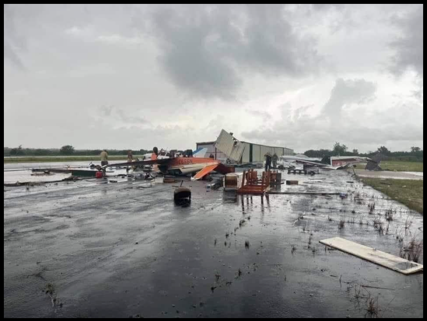 Gatesville, Texas, Airport Hangars, Planes, Wiped Out in Storm