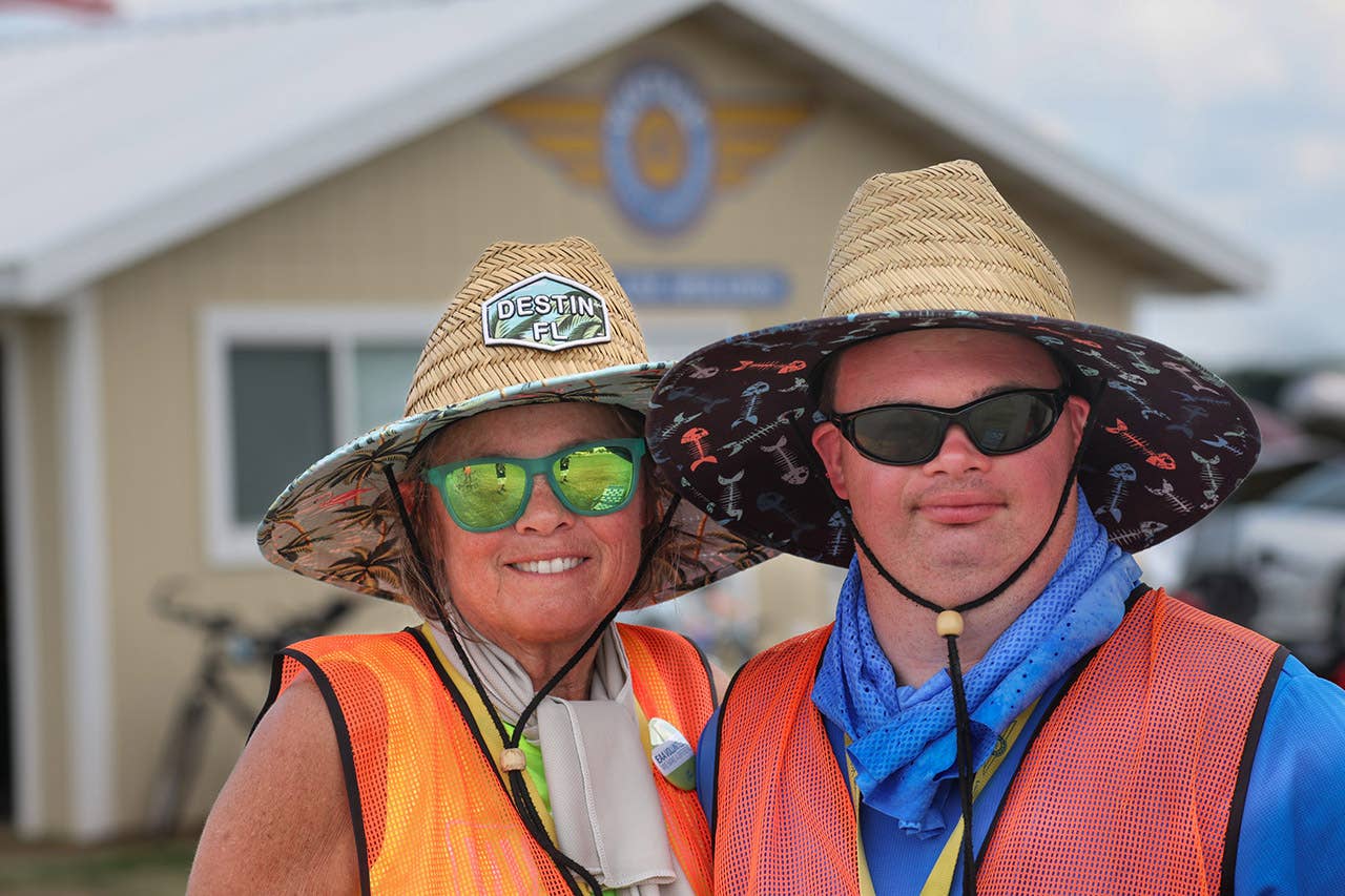EAA Flight Safety volunteers Debbie Howard and Chad Howard - EAA AirVenture Oshkosh 2022